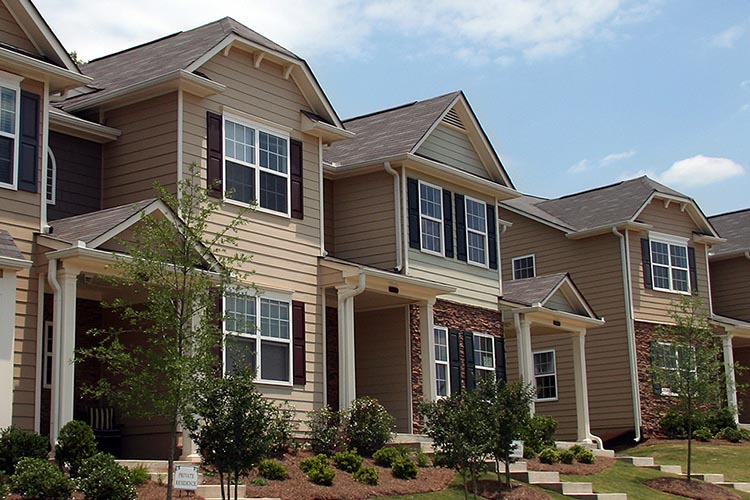 image of a line of townhomes
