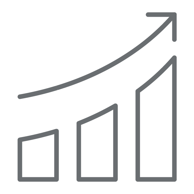 An icon representing growth over time